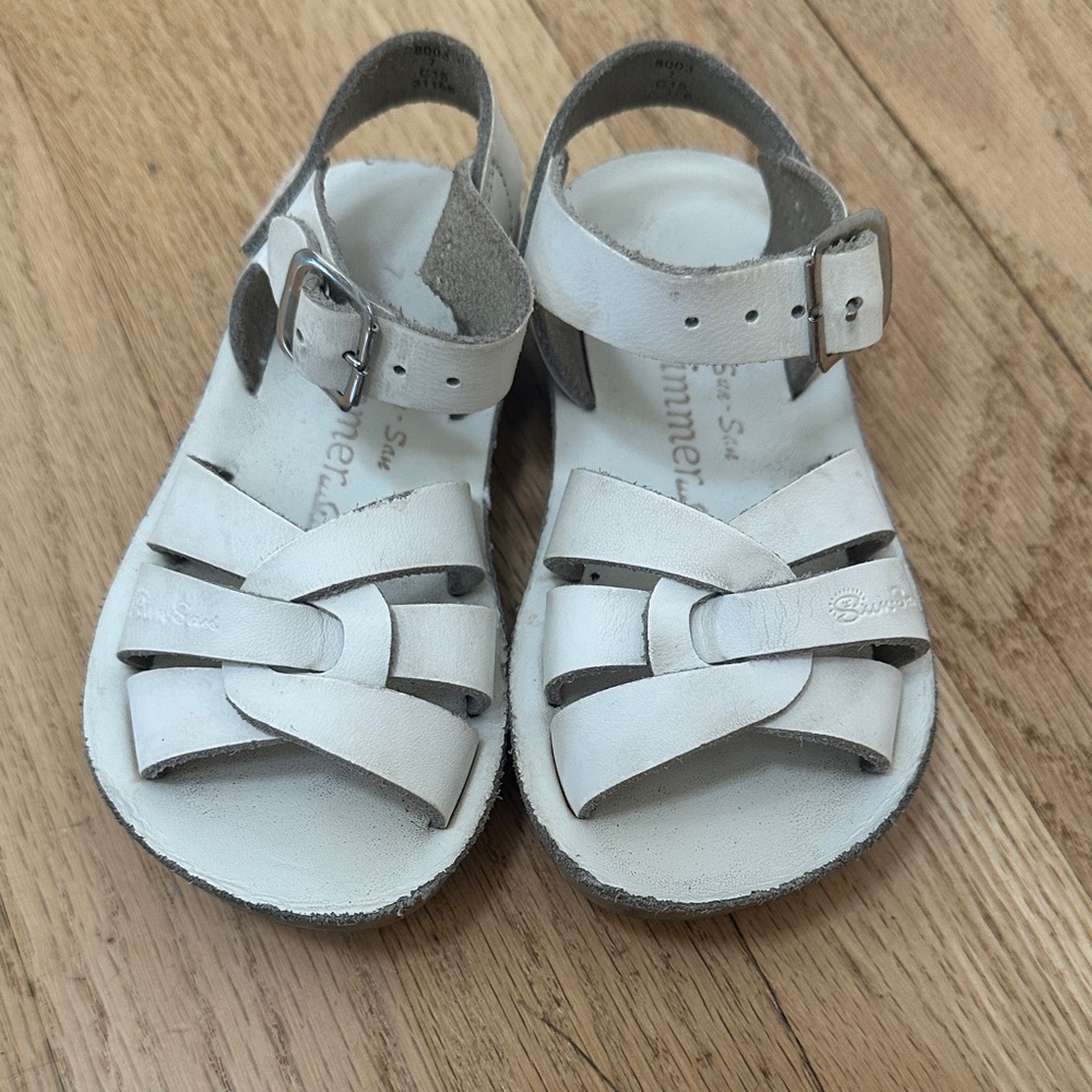 Simple White Kids Sandals
